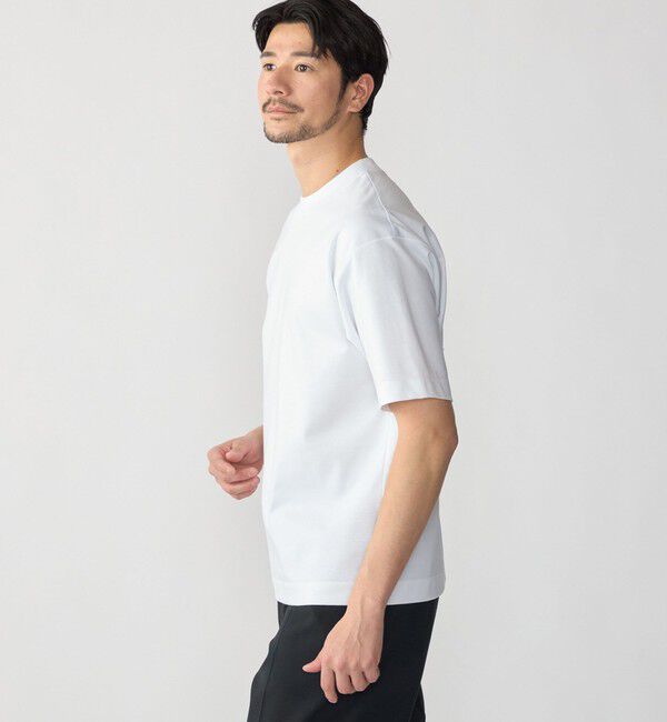 SHIPS「SHIPS: MADE IN JAPAN クルーネック ハイゲージ ポンチ ライト Tシャツ」|Tシャツ・カットソー|