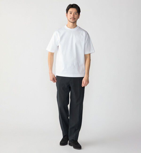 SHIPS「SHIPS: MADE IN JAPAN クルーネック ハイゲージ ポンチ ライト Tシャツ」|Tシャツ・カットソー|