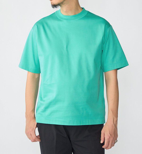 SHIPS「SHIPS: MADE IN JAPAN クルーネック ハイゲージ ポンチ ライト Tシャツ」|Tシャツ・カットソー|ダークグリーン