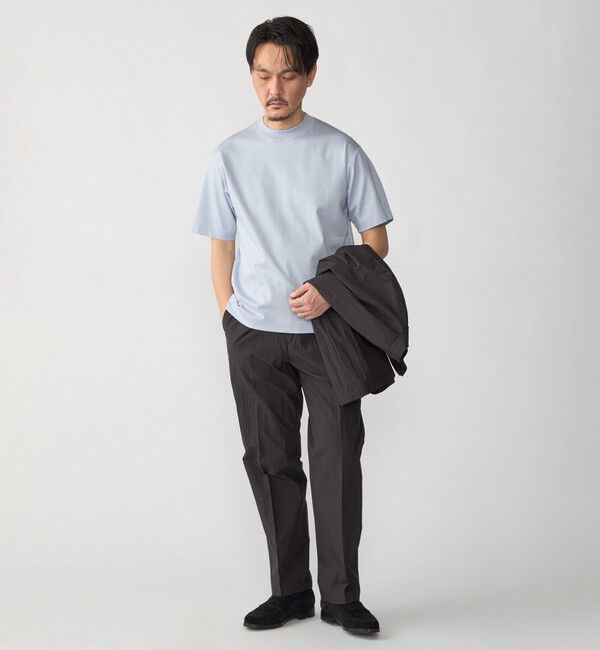 SHIPS「SHIPS: MADE IN JAPAN クルーネック ハイゲージ ポンチ ライト Tシャツ」|Tシャツ・カットソー|