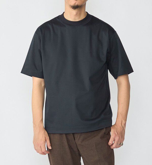 SHIPS「SHIPS: MADE IN JAPAN クルーネック ハイゲージ ポンチ ライト Tシャツ」|Tシャツ・カットソー|ネイビー