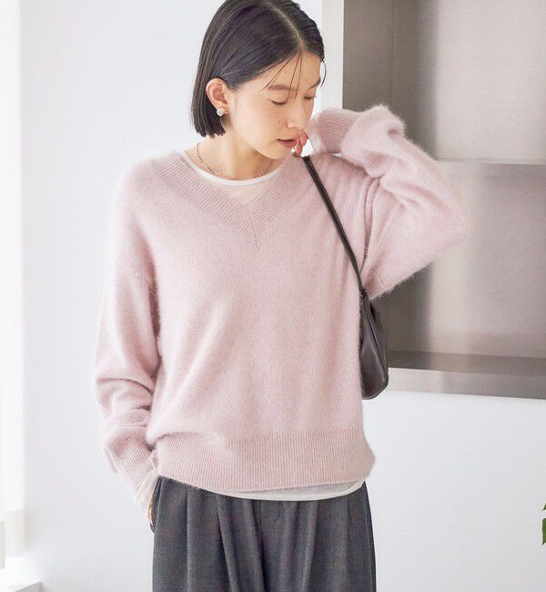 SHIPS for women「《予約》〈手洗い可能〉フォックス ラメ Vネック ニット」|ニット・セーター|