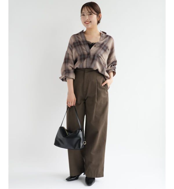 SLOBE IENA「《WEB限定カラーあり/追加》ビエラチェックルーズシャツ」|シャツ・ブラウス|