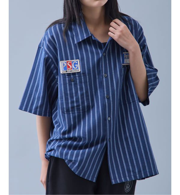 Paris Saint-Germain「【Paris Saint-Germain / パリ・サン＝ジェルマン】 JP 1970 Stripe Shirt」|シャツ・ブラウス|ネイビー