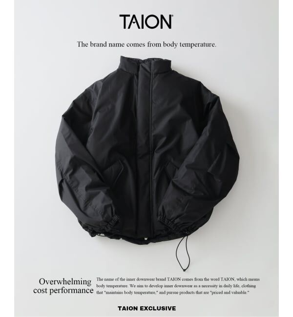 JOURNAL STANDARD relume「《予約》TAION / タイオン 別注 リバーシブル ショートモッズ ダウンブルゾン」|ダウン|ブラック
