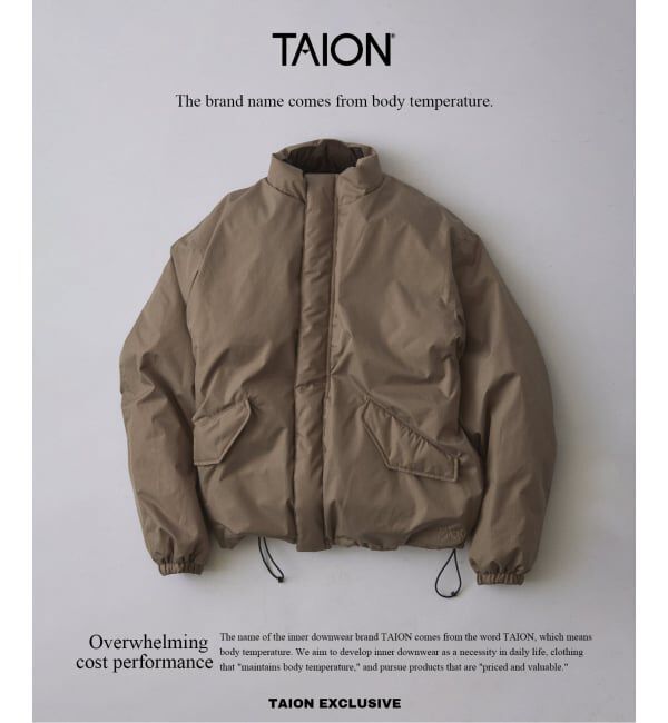 JOURNAL STANDARD relume「《予約》TAION / タイオン 別注 リバーシブル ショートモッズ ダウンブルゾン」|ダウン|ブラウン B