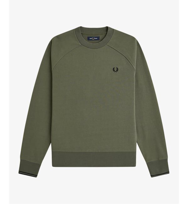 JOURNAL STANDARD「《予約》FRED PERRY / フレッドペリー M3495_TIPPED CREWNECK SWEAT」|スウェット・ジャージ|カーキ