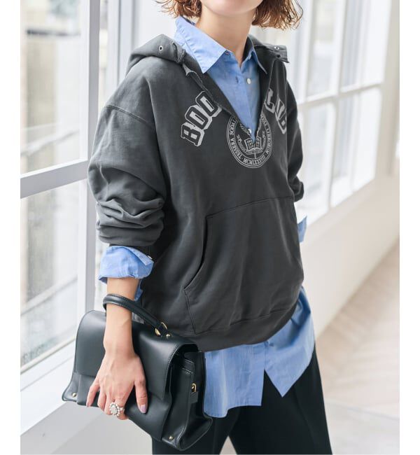 Spick and Span「《別注 / 予約》BOOK CLUB / ブッククラブ Vtg. Cut Off Sweat Hoodi」|パーカー|ブラック A