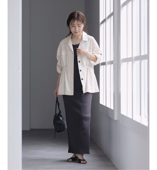  「【洗える】リネン混ワークシャツジャケット」|その他|