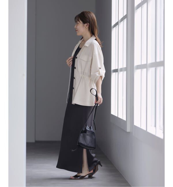  「【洗える】リネン混ワークシャツジャケット」|その他|
