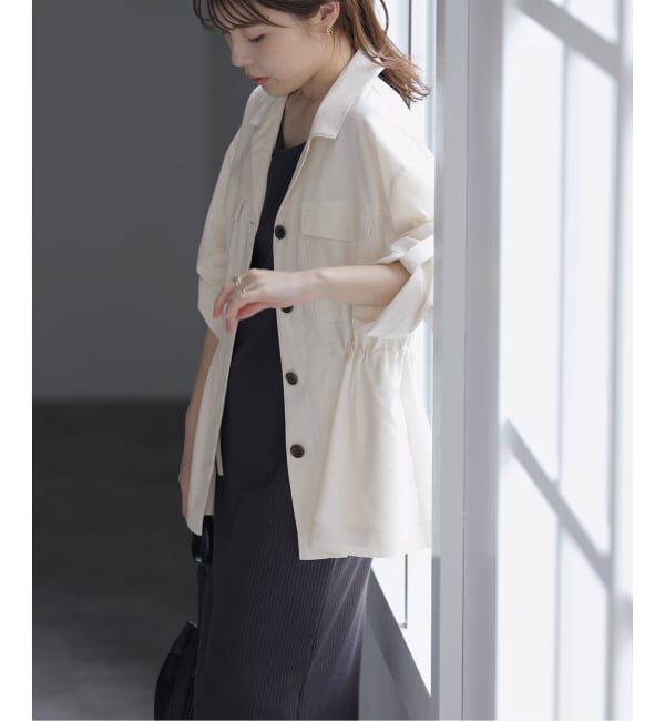  「【洗える】リネン混ワークシャツジャケット」|その他|