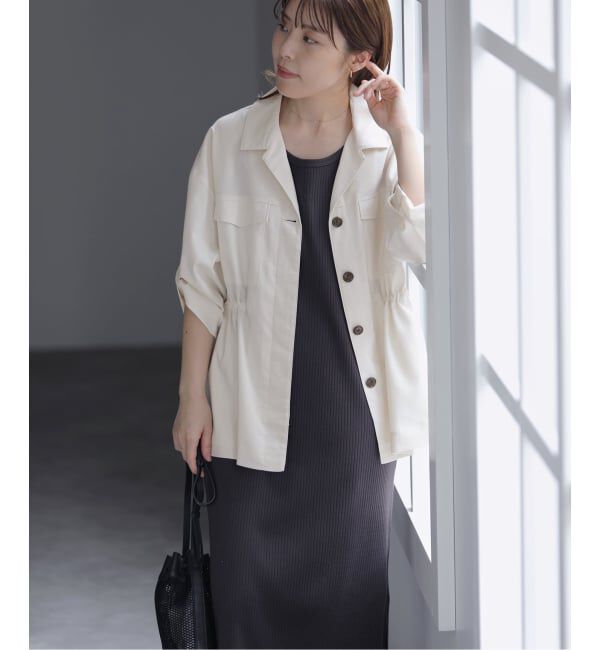  「【洗える】リネン混ワークシャツジャケット」|その他|