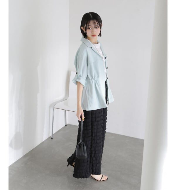  「【洗える】リネン混ワークシャツジャケット」|その他|