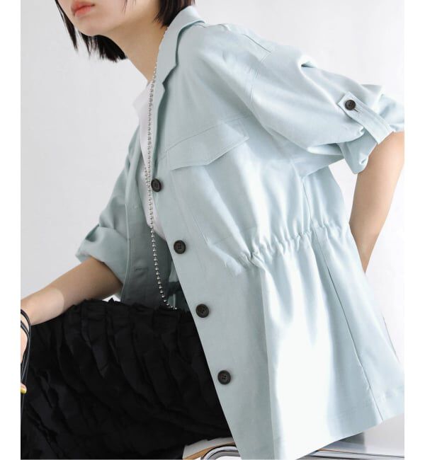  「【洗える】リネン混ワークシャツジャケット」|その他|