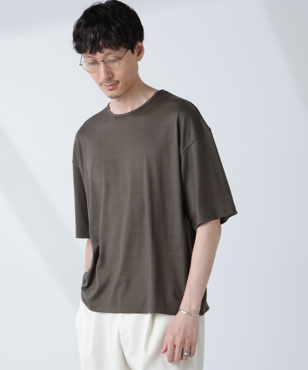 NANO universe「「ALL-DAYS COMFORT 100% WOOL」 エレガンスTEE」|Tシャツ・カットソー|