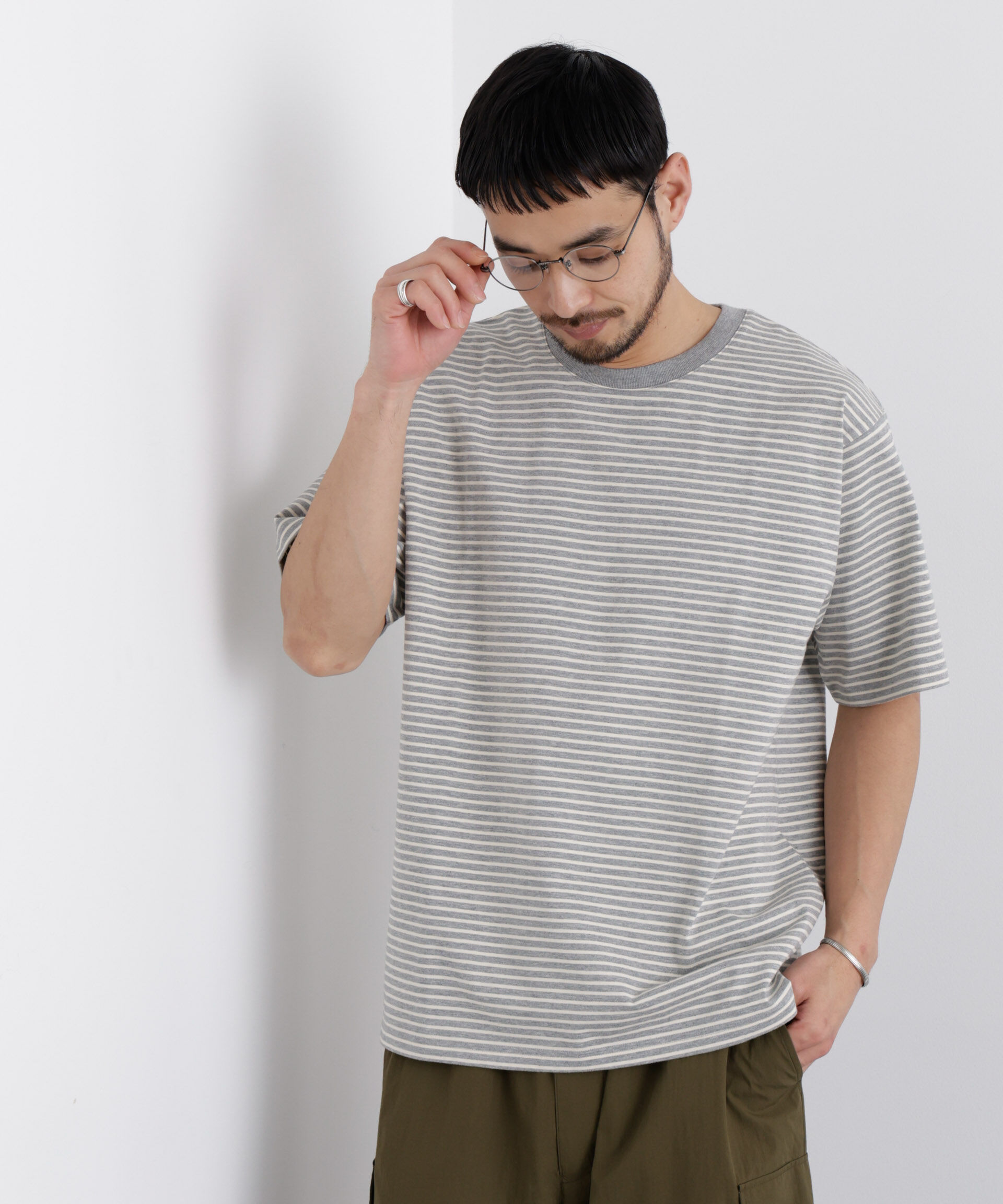 NANO universe「ボーダーTシャツ 半袖」|Tシャツ・カットソー|