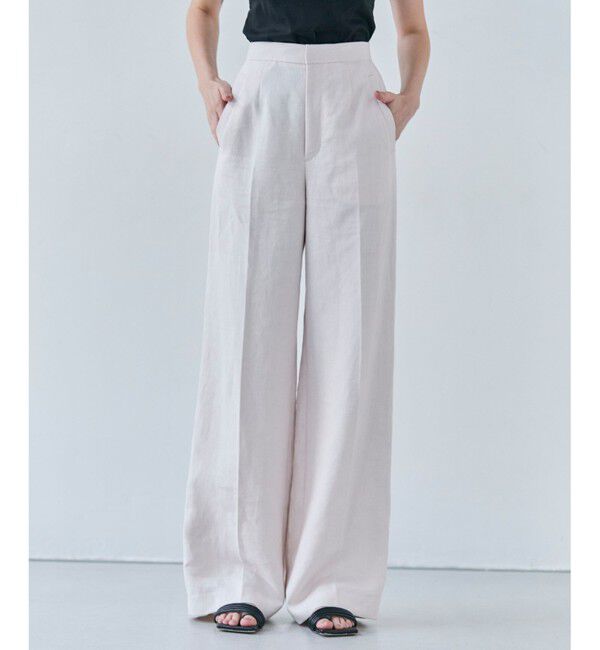 BEIGE,「【GISELe ６月号掲載】CRINUM / ストレートリネンパンツ」|その他|Light Pink