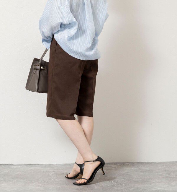 NOLLEY'S sophi「《セットアップ対応》ウォッシャブルリネンライクシアーボイルハーフパンツ」|その他|