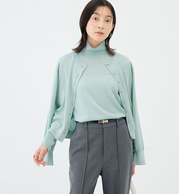 NOLLEY'S sophi「【新色追加】【一部WEB限定カラー】《抗ピンリング/手洗い可能》ウール100 18Ｇハイネックプルオーバー」|ニット・セーター|