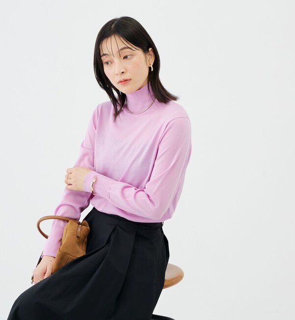 NOLLEY'S sophi「【新色追加】【一部WEB限定カラー】《抗ピンリング/手洗い可能》ウール100 18Ｇハイネックプルオーバー」|ニット・セーター|