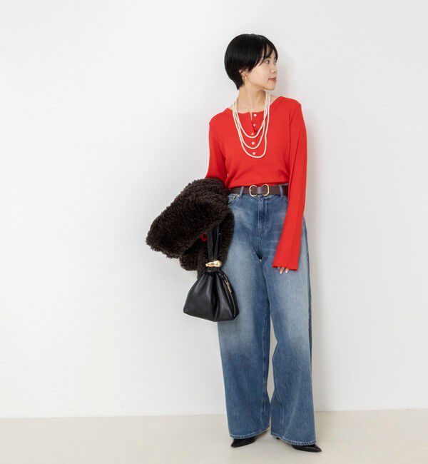 NOLLEY'S「MY STANDARDウォッシャブルリブヘンリー2WAYプルオーバー」|Tシャツ・カットソー|