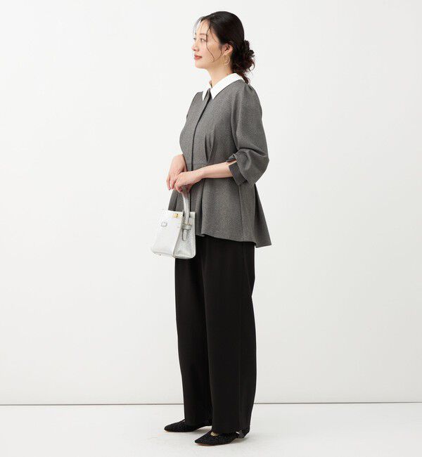 NOLLEY'S「《吸湿発熱/4サイズ展開》ウォッシャブル裏起毛タックワイドパンツ」|その他|