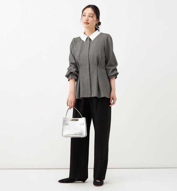 NOLLEY'S「《吸湿発熱/4サイズ展開》ウォッシャブル裏起毛タックワイドパンツ」|その他|