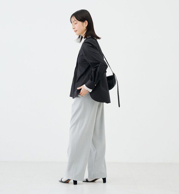 NOLLEY'S「《吸湿発熱/4サイズ展開》ウォッシャブル裏起毛タックワイドパンツ」|その他|