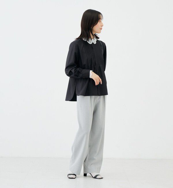NOLLEY'S「《吸湿発熱/4サイズ展開》ウォッシャブル裏起毛タックワイドパンツ」|その他|