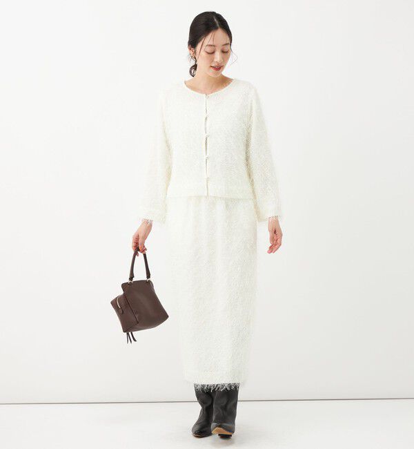 NOLLEY'S「《セットアップ対応》ウォッシャブルラメフリンジ2WAY羽織ブラウス」|シャツ・ブラウス|