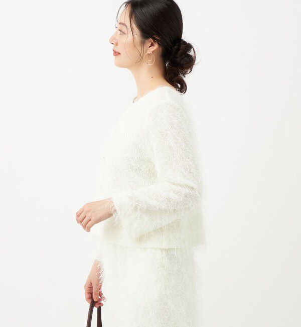NOLLEY'S「《セットアップ対応》ウォッシャブルラメフリンジ2WAY羽織ブラウス」|シャツ・ブラウス|