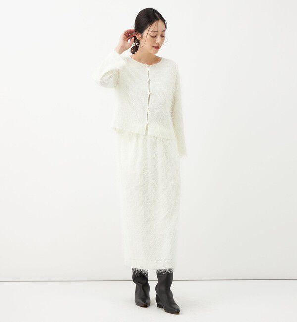 NOLLEY'S「《セットアップ対応》ウォッシャブルラメフリンジ2WAY羽織ブラウス」|シャツ・ブラウス|
