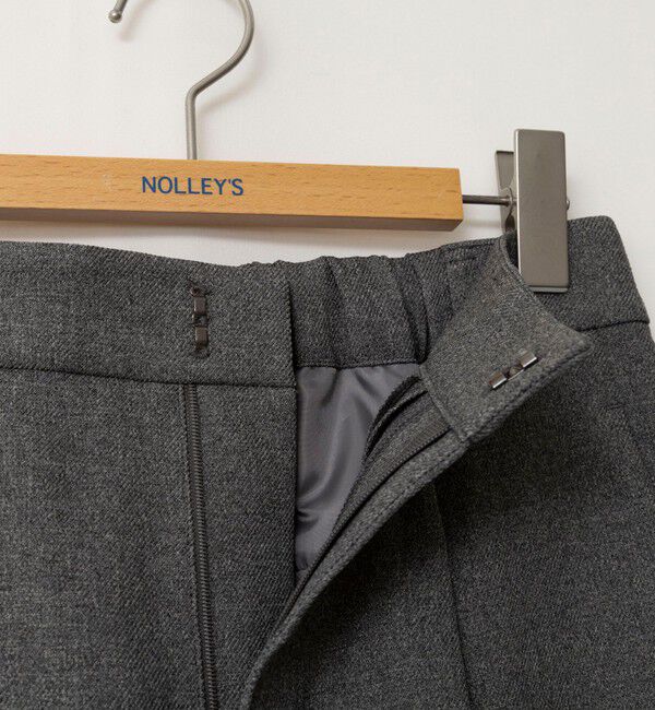 NOLLEY'S「《セットアップ対応》ウォッシャブルウールライク1タックテーパードパンツ」|チノ|