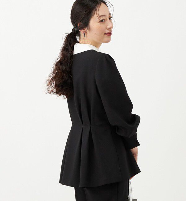 NOLLEY'S「《セットアップ対応》ウォッシャブルウールライクペプラムブラウス」|シャツ・ブラウス|