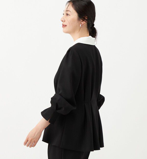 NOLLEY'S「《セットアップ対応》ウォッシャブルウールライクペプラムブラウス」|シャツ・ブラウス|
