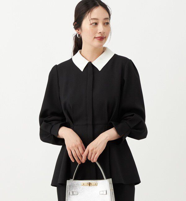 NOLLEY'S「《セットアップ対応》ウォッシャブルウールライクペプラムブラウス」|シャツ・ブラウス|