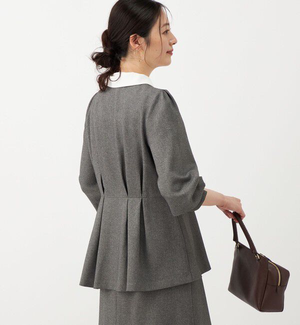 NOLLEY'S「《セットアップ対応》ウォッシャブルウールライクペプラムブラウス」|シャツ・ブラウス|