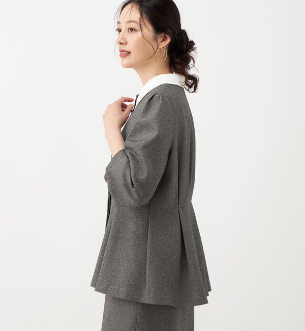 NOLLEY'S「《セットアップ対応》ウォッシャブルウールライクペプラムブラウス」|シャツ・ブラウス|