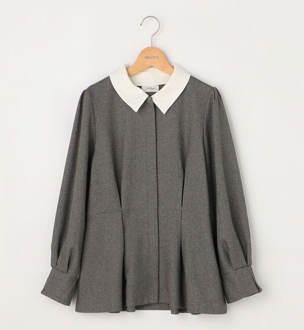 NOLLEY'S「《セットアップ対応》ウォッシャブルウールライクペプラムブラウス」|シャツ・ブラウス|