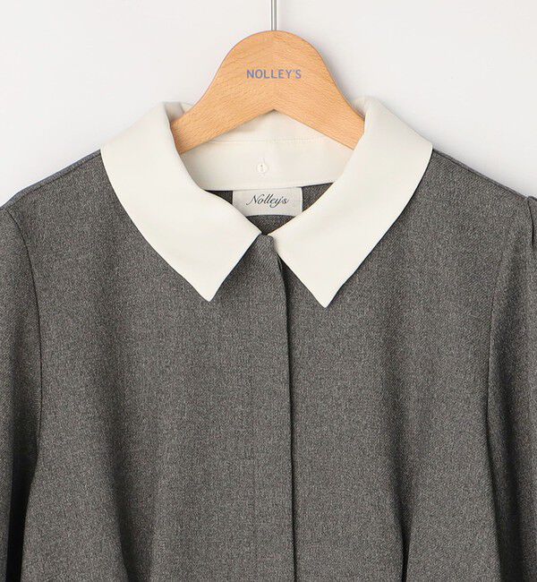 NOLLEY'S「《セットアップ対応》ウォッシャブルウールライクペプラムブラウス」|シャツ・ブラウス|