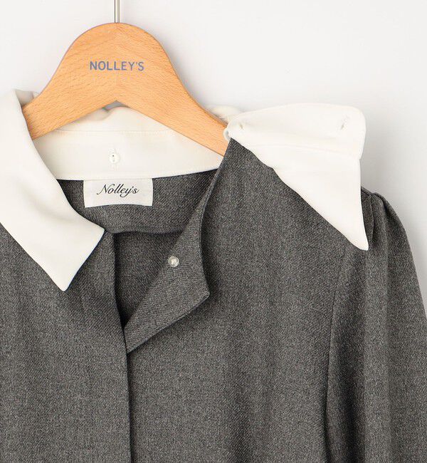 NOLLEY'S「《セットアップ対応》ウォッシャブルウールライクペプラムブラウス」|シャツ・ブラウス|