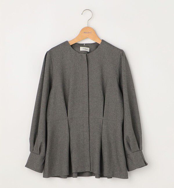 NOLLEY'S「《セットアップ対応》ウォッシャブルウールライクペプラムブラウス」|シャツ・ブラウス|