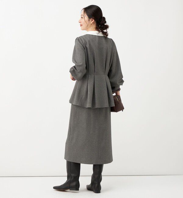 NOLLEY'S「《セットアップ対応》ウォッシャブルウールライクペプラムブラウス」|シャツ・ブラウス|