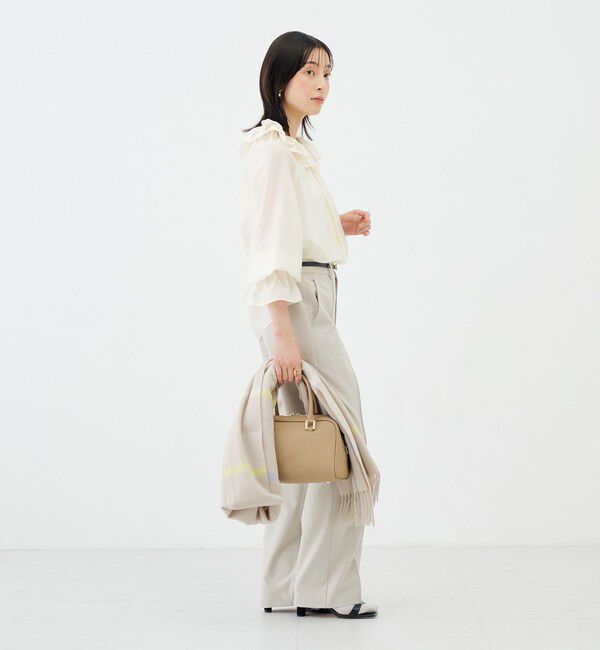 NOLLEY'S sophi「ウォッシャブルシアーフリルネックブラウス」|シャツ・ブラウス|