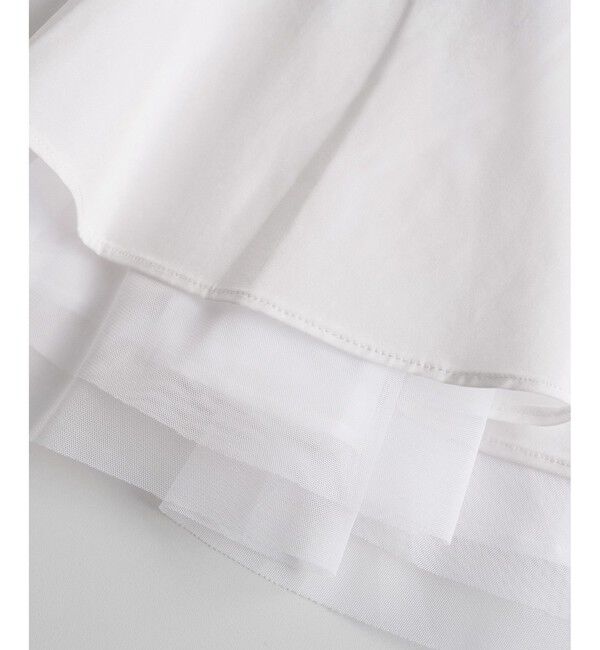 Rope&rsquo;Picnic「異素材ドッキング アシンメトリーペプラムカットトップス」|Tシャツ・カットソー|