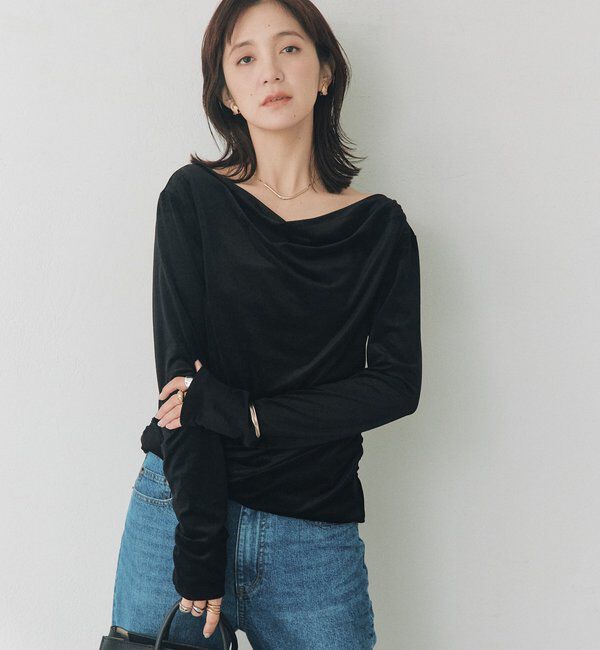  「シアーベロアドレーピーカットソー」|Tシャツ・カットソー|