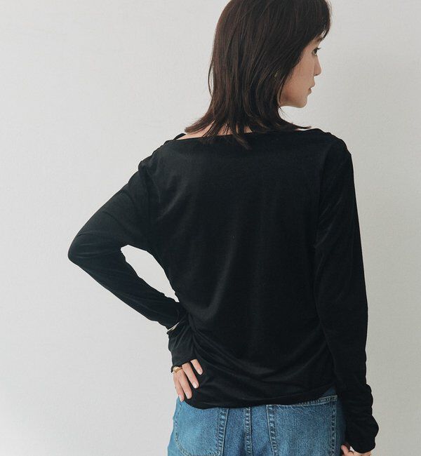  「シアーベロアドレーピーカットソー」|Tシャツ・カットソー|