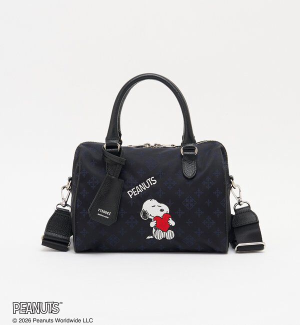  「《PEANUTS&times;russet》ナイロンジャガードミニボストンバッグ」|ボストンバッグ|