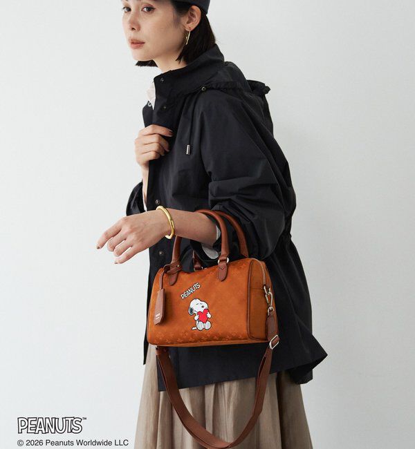 「《PEANUTS&times;russet》ナイロンジャガードミニボストンバッグ」|ボストンバッグ|
