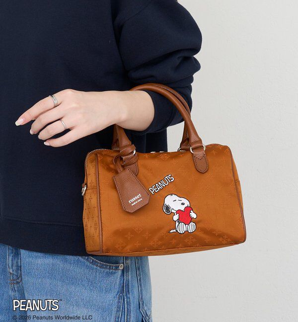  「《PEANUTS&times;russet》ナイロンジャガードミニボストンバッグ」|ボストンバッグ|